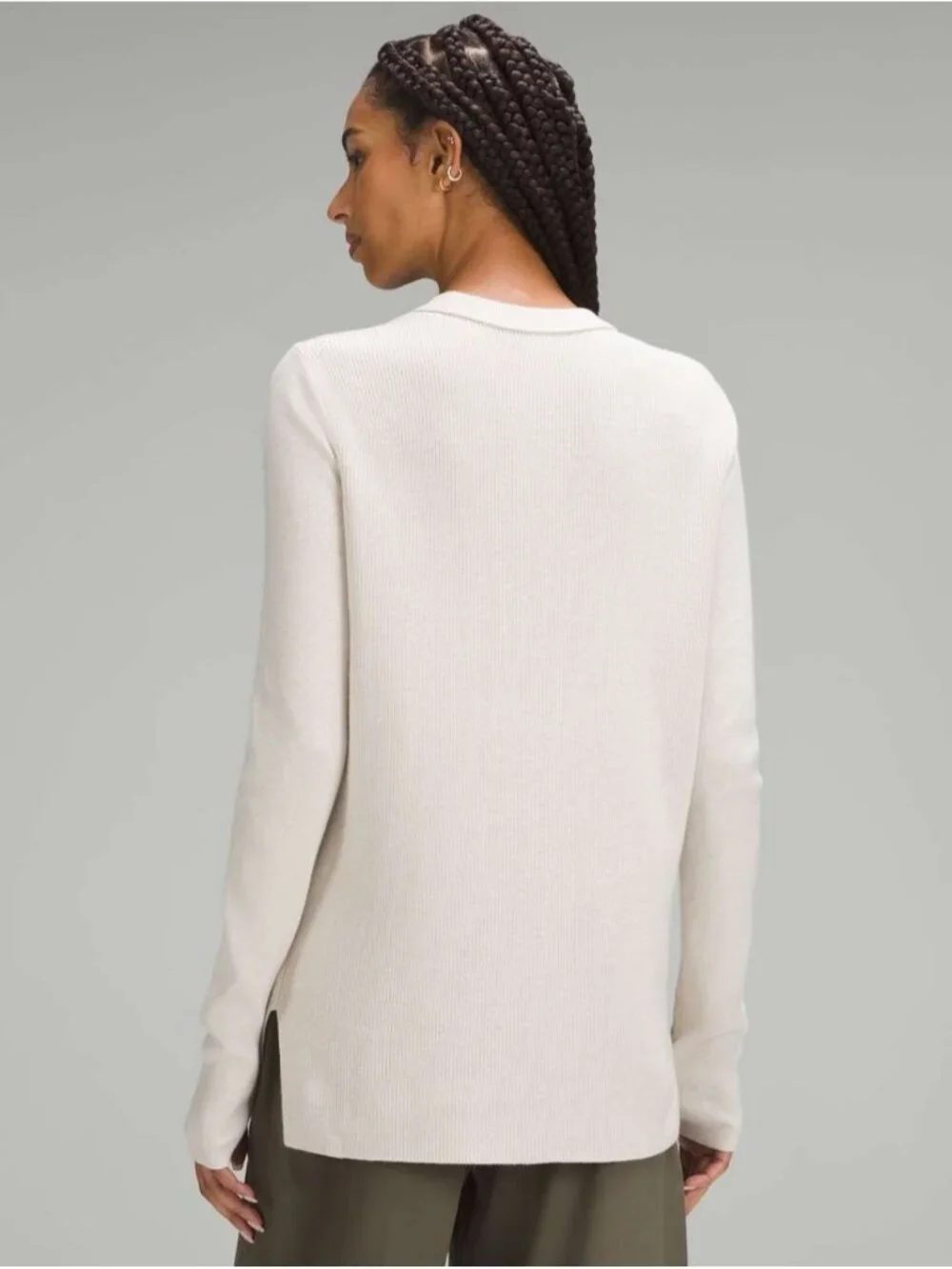 Lululemon Take It All In Cotton-Blend Sweater White Opal